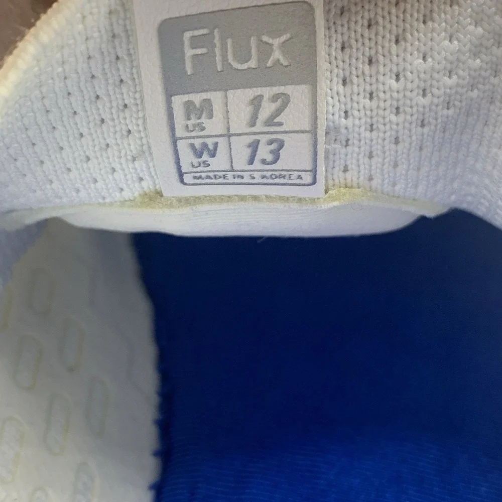 FLUX Adapt Trainer Men's White Sneakers - Size US 12